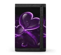 QMKFWT Purple Hearts Casual Wallet Credit Card Holder Premium Document Organizer Case for Men And Women