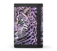 QMKFWT Purple Leopard Casual Wallet Credit Card Holder Premium Document Organizer Case for Men And Women