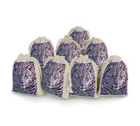 QMKFWT Purple Leopard Drawstring Pouches Small Bulk Cotton Burlap Storage Bags Reusable Muslin Sachet Bag for Candy, Toys, Jewelry, Treats, Birthday Party Favors