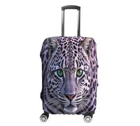 QMKFWT Purple Leopard Travel Luggage Cover Washable Anti-scratch Suitcase Protector Dustproof Protective Cover Case for Wheeled Luggage Fits 19-32 Inch Luggage, white, M