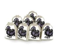 QMKFWT Ravens Drawstring Pouches Small Bulk Cotton Burlap Storage Bags Reusable Muslin Sachet Bag for Candy, Toys, Jewelry, Treats, Birthday Party Favors
