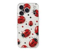 QMKFWT Red Ladybug Phone Case for Phone 17, TPU Anti-Yellowing Scratch Resistant, Slim Shockproof Cover with Precise Cutouts, Supports Wireless Charging Phone Case for Phone 17