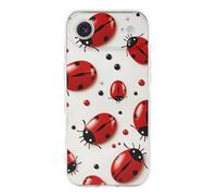 QMKFWT Red Ladybug Phone Case for Phone 17, TPU Anti-Yellowing Scratch Resistant, Slim Shockproof Cover with Precise Cutouts, Supports Wireless Charging Phone Case for Phone 17