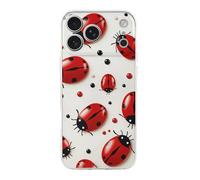 QMKFWT Red Ladybug Phone Case for Phone 17, TPU Anti-Yellowing Scratch Resistant, Slim Shockproof Cover with Precise Cutouts, Supports Wireless Charging Phone Case for Phone 17