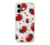QMKFWT Red Ladybug Phone Case for Phone 17, TPU Anti-Yellowing Scratch Resistant, Slim Shockproof Cover with Precise Cutouts, Supports Wireless Charging Phone Case for Phone 17