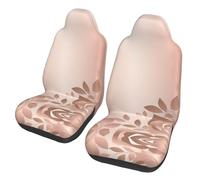 QMKFWT Rose Gold Wallpaper Printed 2 Pcs Automotive Seat Covers for Front with Elastic Straps Car Protector Seat Covers for Car SUV Truck