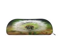 QMKFWT Sand Dandelion Pencil Pouch Leather,Small Pen Bags With Zipper For Pencils,Pens,Markers,Makeups,Change,Coins