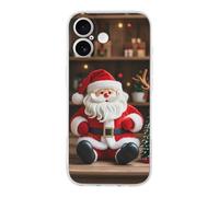QMKFWT Santa Claus Doll Reindeer Model Phone Case for Phone 17, TPU Anti-Yellowing Scratch Resistant, Slim Shockproof Cover with Precise Cutouts, Supports Wireless Charging Phone Case for Phone 17
