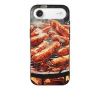 QMKFWT Sausage on Fire Phone Case for Phone 17, TPU Anti-Yellowing Scratch Resistant, Slim Shockproof Cover with Precise Cutouts, Supports Wireless Charging Phone Case for Phone 17