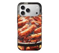 QMKFWT Sausage on Fire Phone Case for Phone 17, TPU Anti-Yellowing Scratch Resistant, Slim Shockproof Cover with Precise Cutouts, Supports Wireless Charging Phone Case for Phone 17