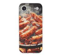 QMKFWT Sausage on Fire Phone Case for Phone 17, TPU Anti-Yellowing Scratch Resistant, Slim Shockproof Cover with Precise Cutouts, Supports Wireless Charging Phone Case for Phone 17