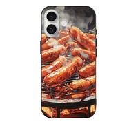 QMKFWT Sausage on Fire Phone Case for Phone 17, TPU Anti-Yellowing Scratch Resistant, Slim Shockproof Cover with Precise Cutouts, Supports Wireless Charging Phone Case for Phone 17