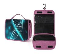 QMKFWT Science Gene Strand Toiletry Bag Waterproof Makeup Bag with Hanging Hook Cosmetic Bags for Women Travel Essentials