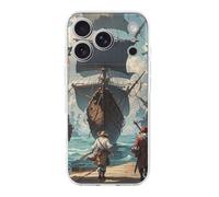 QMKFWT Sea-Going Pirate Phone Case for Phone 17, TPU Anti-Yellowing Scratch Resistant, Slim Shockproof Cover with Precise Cutouts, Supports Wireless Charging Phone Case for Phone 17