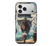 QMKFWT Sea-Going Pirate Phone Case for Phone 17, TPU Anti-Yellowing Scratch Resistant, Slim Shockproof Cover with Precise Cutouts, Supports Wireless Charging Phone Case for Phone 17