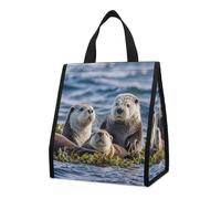 QMKFWT Sea Otters Lunch Bag Insulated Backpack Collapsible And Reusable Cooler Bags for Men Women