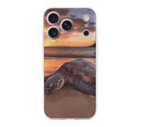QMKFWT Sea Turtle Sunset Phone Case for Phone 17, TPU Anti-Yellowing Scratch Resistant, Slim Shockproof Cover with Precise Cutouts, Supports Wireless Charging Phone Case for Phone 17