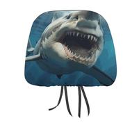 QMKFWT Shark Mouth Car Seat Headrest Cover Adjustable and Reusable Anti-Dirty Flexible Hear Rest Covers Soft Dust-Proof Car Seat Headrest Protector for Most Vehicles
