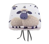QMKFWT Sheep Car Seat Headrest Cover Adjustable and Reusable Anti-Dirty Flexible Hear Rest Covers Soft Dust-Proof Car Seat Headrest Protector for Most Vehicles