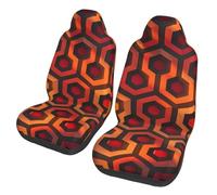 QMKFWT Shining Overlook Printed 2 Pcs Automotive Seat Covers for Front with Elastic Straps Car Protector Seat Covers for Car SUV Truck