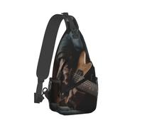 QMKFWT Sling Bag for Women Men Crossbody Shoulder Bag Guitar Player Chest Bag Small Sling Backpack Daypack Fanny Packs