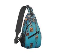 QMKFWT Sling Bag for Women Men Crossbody Shoulder Bag Padlock Chest Bag Small Sling Backpack Daypack Fanny Packs