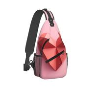 QMKFWT Sling Bag for Women Men Crossbody Shoulder Bag Paper Heart Chest Bag Small Sling Backpack Daypack Fanny Packs