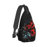 QMKFWT Sling Bag for Women Men Crossbody Shoulder Bag Red Ladybug Pattern Chest Bag Small Sling Backpack Daypack Fanny Packs
