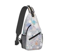 QMKFWT Sling Bag for Women Men Crossbody Shoulder Bag Soft Snowflakes Chest Bag Small Sling Backpack Daypack Fanny Packs