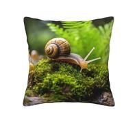 QMKFWT Snail Crawling Print Throw Pillow Covers Decorative Pillow Cover Square Cushion Cases Soft Cushion Cover Throw Sofa Pillow Case for Home Decor Living Room Bed Couch Car 20"x20"