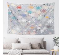 QMKFWT Soft Snowflakes Tapestry Aesthetic Wall Hanging Tapestries 60'' x 40'' Boho Tapestries Vertical Wall Art Decorative Funny Vintage Poster Flag Tapestry for Bedroom Living Room Decor
