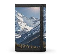 QMKFWT Spectacular Snowy Mountains Casual Wallet Credit Card Holder Premium Document Organizer Case for Men And Women
