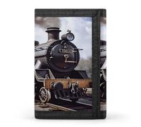QMKFWT Steam Locomotive Train Casual Wallet Credit Card Holder Premium Document Organizer Case for Men And Women