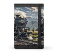 QMKFWT Steam Locomotive Train Casual Wallet Credit Card Holder Premium Document Organizer Case for Men And Women