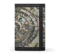 QMKFWT Steampunk Mechanical Gears Casual Wallet Credit Card Holder Premium Document Organizer Case for Men And Women