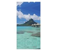 QMKFWT Tahiti Beach Beach Towels Extra Large, Quick Dry Absorbent Multipurpose, Oversized Beach Towel, Sand Free Foldable Lightweight, Travel Towel, for Beach Pool Camping Travel Vacation, 63x31.5 in