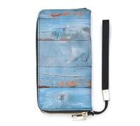 QMKFWT Things on The Ground Wallet Large Capacity Clutch Cash PursePU Leather Long Zipper Pouch Wallet Unisex, white, 20x10.5cm, Wallet