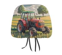 QMKFWT Tractor Theme Car Seat Headrest Cover Adjustable and Reusable Anti-Dirty Flexible Hear Rest Covers Soft Dust-Proof Car Seat Headrest Protector for Most Vehicles