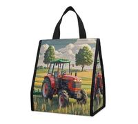 QMKFWT Tractor Theme Lunch Bag Insulated Backpack Collapsible And Reusable Cooler Bags for Men Women