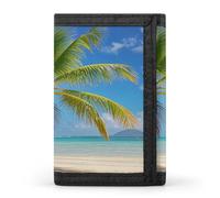 QMKFWT Tropical Palm Tree Casual Wallet Credit Card Holder Premium Document Organizer Case for Men And Women
