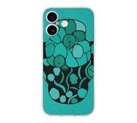 QMKFWT Turquoise and Black Phone Case for Phone 17, TPU Anti-Yellowing Scratch Resistant, Slim Shockproof Cover with Precise Cutouts, Supports Wireless Charging Phone Case for Phone 17
