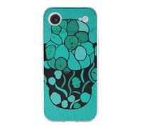 QMKFWT Turquoise and Black Phone Case for Phone 17, TPU Anti-Yellowing Scratch Resistant, Slim Shockproof Cover with Precise Cutouts, Supports Wireless Charging Phone Case for Phone 17