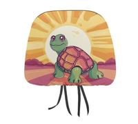 QMKFWT Turtle in The Sun Car Seat Headrest Cover Adjustable and Reusable Anti-Dirty Flexible Hear Rest Covers Soft Dust-Proof Car Seat Headrest Protector for Most Vehicles