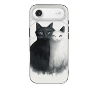 QMKFWT Two Cats Hugging Phone Case for Phone 17, TPU Anti-Yellowing Scratch Resistant, Slim Shockproof Cover with Precise Cutouts, Supports Wireless Charging Phone Case for Phone 17