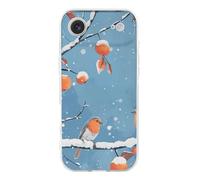 QMKFWT Two Orange Birds Phone Case for Phone 17, TPU Anti-Yellowing Scratch Resistant, Slim Shockproof Cover with Precise Cutouts, Supports Wireless Charging Phone Case for Phone 17