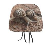 QMKFWT Two Snails Pattern Car Seat Headrest Cover Adjustable and Reusable Anti-Dirty Flexible Hear Rest Covers Soft Dust-Proof Car Seat Headrest Protector for Most Vehicles
