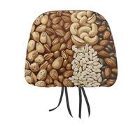 QMKFWT Various Nut Patterns Car Seat Headrest Cover Adjustable and Reusable Anti-Dirty Flexible Hear Rest Covers Soft Dust-Proof Car Seat Headrest Protector for Most Vehicles