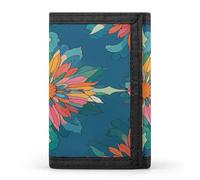 QMKFWT Vibrantly Colored Scottish Thistle Pattern Casual Wallet Credit Card Holder Premium Document Organizer Case for Men And Women