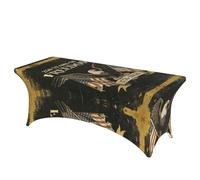 QMKFWT Vintage 250th American Bald Eagle Decorative Tablecloth Protector for Wedding, Banquet & Parties6FT Spandex Rectangle Tablecloths, Stretch Washable Table Cloth Wrinkle Free Patio Table Cover