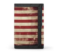 QMKFWT Vintage American USA Flag Casual Wallet Credit Card Holder Premium Document Organizer Case for Men And Women